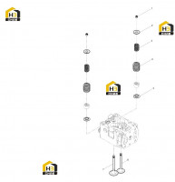Клапан впускной выпускной с комплектующими