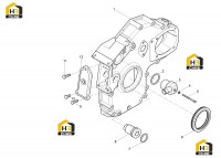 Крышка передняя с комплектующими