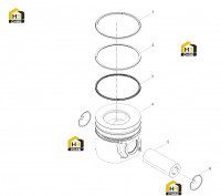 Поршень цилиндра в сборе