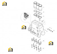 Узел блока цилиндров