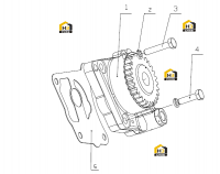 Насос масляный с крепежными болтами B30-1011000