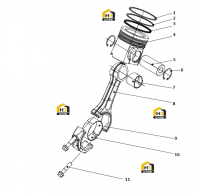 Шатун поршня в сборе LNE00-1004000/04
