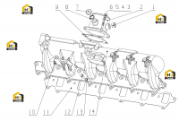 Коллектор впускной в сборе