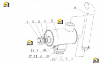 Глушитель в сборе J80GM-1201000.01
