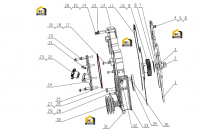 Детали корпуса редуктора J3FSA-1002200/04