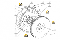 Маховик в сборе J54SA-1600000/01