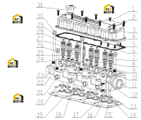 Головка блока цилиндров в сборе