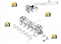 Патрубок впускной в сборе (часть 1)