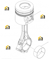 Поршень и шатун в сборе (часть 1)