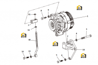 Генератор и кронштейн в сборе