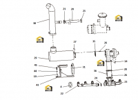 Патрубки впускной и выпускной в сборе (часть 2)
