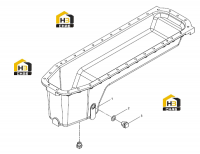 Поддон масляный в сборе (часть 2)
