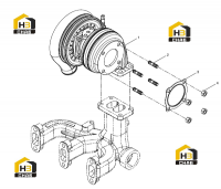 Турбонагнетатель выхлопных газов в сборе