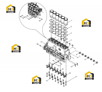 Узел блока цилиндров