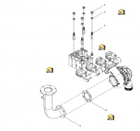 Коллектор выхлопной задний