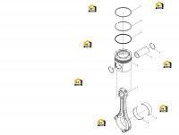 Шатун поршня в сборе