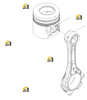Поршень и шатун в сборе