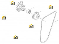 Шкив водяного насоса