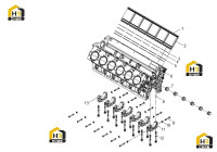 Блок цилиндров с комплектующими