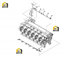 Группа масляных труб коромысла
