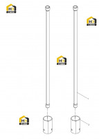 Штанга и стакан толкателя клапана двигателя