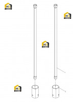 Штанга и стакан толкателя клапана двигателя