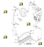 Расположение турбокомпрессора