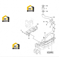 Крепление турбокомпрессора