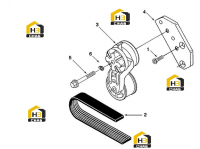 Натяжитель и ремень
