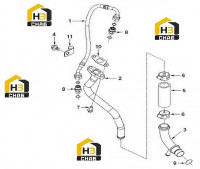 Установка трубок смазки турбокомпрессора