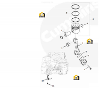 Поршень цилиндра и шатун