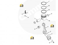 Поршень цилиндра и шатун