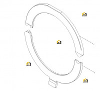 Комплект полуколец осевого смещения коленвала двигателя