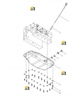 Поддон и щуп масляный