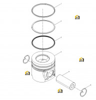 Поршень цилиндра в сборе