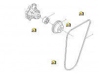 Шкив водяного насоса в сборе