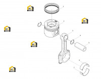 Поршень и шатун в сборе