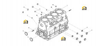 Блок цилиндров с крепежными болтами