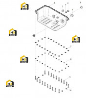 Поддон масляный в сборе