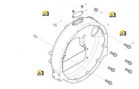 Крепление корпуса маховика