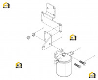Крепление топливного фильтра