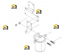 Крепление топливного фильтра