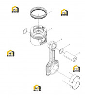 Поршень и шатун в сборе