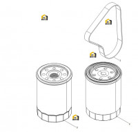 Картридж топливного фильтра, клиновой ремень, патрон масляного фильтра