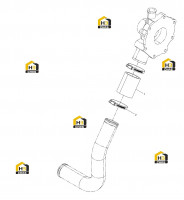 Патрубок впускной водяного насоса