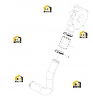 Патрубок впускной водяного насоса