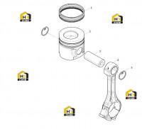 Шатун и поршень