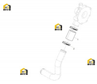 Патрубок впускной водяного насоса