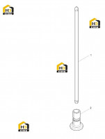 Штанга и стакан толкателя клапана двигателя