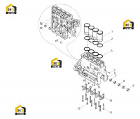 Узел блока цилиндров